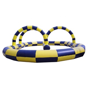 Offre Spéciale jeu de sport de plein air à louer commercial PVC gonflable Go Kart clôture mur gonflable autos tamponneuses piste de course à vendre - Product Image 1
