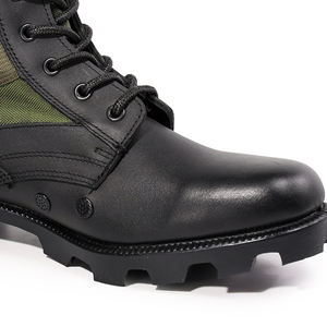Bottes tactiques en toile Oxford 900D + cuir véritable, bottes de <span class=keywords><strong>jungle</strong></span>, chaussures en caoutchouc moulé Panama, fabrication personnalisée en usine - Product Image 4