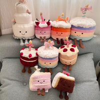 Boneka Jelly Catt Baru, Mainan Kue Ulang Tahun Krim Stroberi, Boneka Lilin Lembut Nan Menenangkan, Jelly Cat Naga yang Lembut dan Halus
