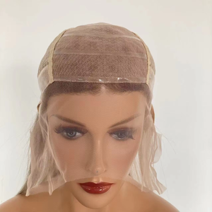 Perruque médicale la plus populaire en cheveux humains <span class=keywords><strong>blond</strong></span> <span class=keywords><strong>cendré</strong></span>, avec dessus en silicone antidérapant et soyeux, entièrement nouée à la main, sans colle ni ruban, facile à utiliser - Product Image 4
