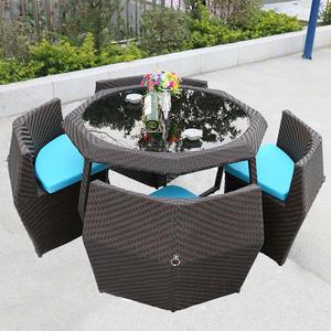 Save Pace PE rotin cadre en métal chaise de salle à manger populaire meubles de salle à manger d'extérieur balcon <span class=keywords><strong>table</strong></span> de <span class=keywords><strong>jardin</strong></span> <span class=keywords><strong>ensemble</strong></span> - Product Image 3
