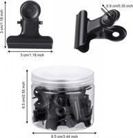 Lot de 30 agrafes en fer noir style Art Déco, ajustables, écologiques, pour tableau en liège, type bulldog, pour usage professionnel