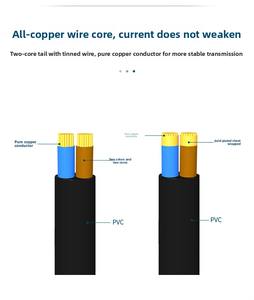 Câble d'alimentation CC personnalisé avec loquet de verrouillage 5,5x2,1 mm mâle, cordon d'extension anti-débrayage pour bandes <span class=keywords><strong>LED</strong></span>, longueur sur mesure - Product Image 6