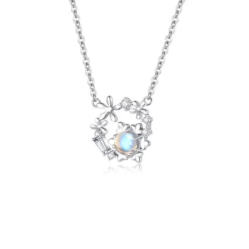 925 ожерелье из стерлингового серебра со снежинкой с сапфиром, инкрустированная подвеска, роскошная цепочка из ключицы