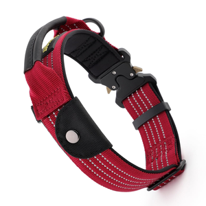 Adjustable Metal Buckle Dog Pet <b>Collars</b> Training Nylon Tactical Dog <b>Collar</b> for Medium and Large Dog - Product Image 1