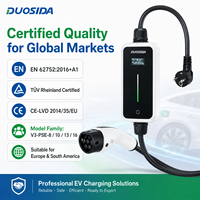 DUOSIDA Herstellerdirektvertrieb Typ 2 16A EV-Ladegerät, 3,3kW Modus 2, CE/TÜV-Zertifiziert, Zuverlässige Qualität
