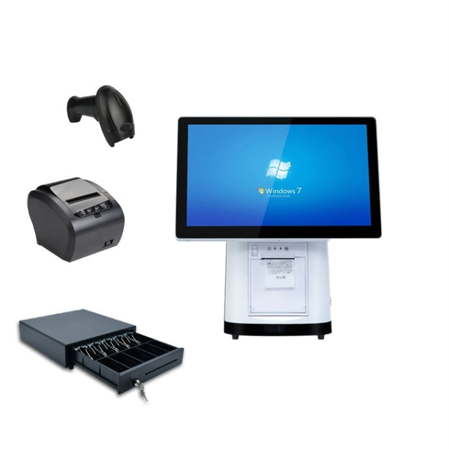 15.6 Inch All-In-One Touch POS Terminal for Restaurants Windows POS System for Cash Register POS
