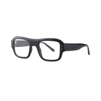 Montura de Gafas de Lectura de Acetato Geométrico Extra Grande con Aro Completo |   Gafas Ópticas Vintage Unisex Duraderas para Uso Diario