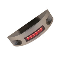 Lampadaire solaire en aluminium en forme de croissant, clignotant, durable, IP68, pour trottoirs