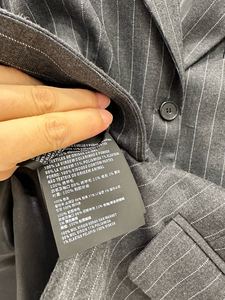 Blazer pour femme Candice à simple boutonnage, idéal pour l'automne et l'hiver, brodé, pour le bureau, longueur standard et motif rayé - Product Image 4
