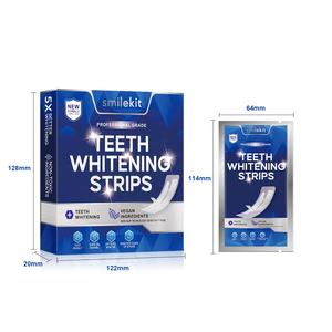 42 strisce Private Label per la cura orale Non perossido di menta vegana rimuovere le macchie denti strisce sbiancanti per denti sensibili - Product Image 1