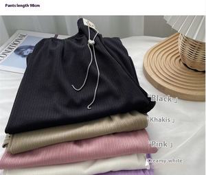 <span class=keywords><strong>Salopette</strong></span> d'été premium pour <span class=keywords><strong>femme</strong></span>, décontractée, taille haute élastique, coupe ample, effet drapé, en tissu peigné Spandex/Polyester - Product Image 5