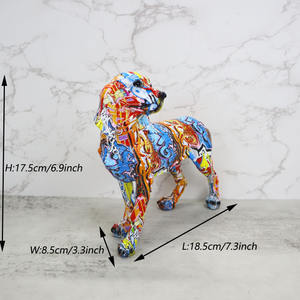 فن إبداعي لغرفة المعيشة والمكتب والمنزل ، فن الكتابة على الجدران ، ديكور حيوانات ، لابرادور - Product Image 5