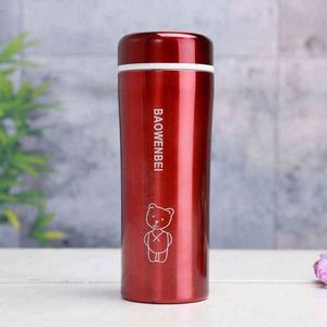 Baowenbei Modern Stainless Steel Vacuum Tumbler 400ml Red <b>Cute</b> <b>Bear</b> Double Wall Insulated Leak-Proof Eco-Friendly Boiling Water - Product Image 2