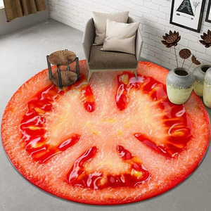 Tapis de sol irrégulier motif fruits de dessin animé mignon, paillasson de chambre, tapis de sol fraise, tapis de salle de bain absorbant et antidérapant - Product Image 3