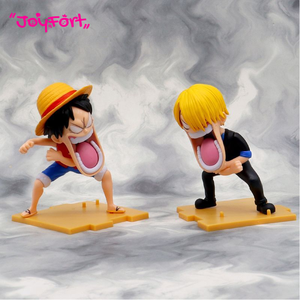 Figurines d'<span class=keywords><strong>action</strong></span> One Piece, pose amusante, Luffy Zoro Sanji, décoration de bureau, <span class=keywords><strong>mini</strong></span>-statues, modèle de collection pour les fans - Product Image 3