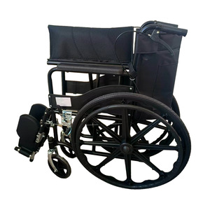 Fauteuil roulant manuel pliable léger et portable avec frein en U et siège en nylon pour personnes âgées et handicapées - Product Image 4