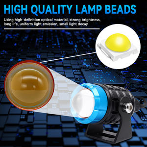 Nuevas Luces LED de Conducción para Motocicleta, Doble Color Amarillo y Blanco, Focos de 8-80V, Faro Delantero para Motocicleta, Camioneta, ATV, Jeeps, Modelo MO01 - Product Image 6