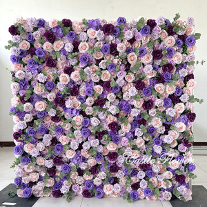 FW630 Mur <span class=keywords><strong>de</strong></span> fleurs <span class=keywords><strong>de</strong></span> mariage enroulable en gros, toile <span class=keywords><strong>de</strong></span> fond 8 pieds x 8 pieds, panneau mural <span class=keywords><strong>de</strong></span> fleurs roses, <span class=keywords><strong>décoration</strong></span> <span class=keywords><strong>murale</strong></span> <span class=keywords><strong>de</strong></span> fleurs artificielles 5D - Product Image 6