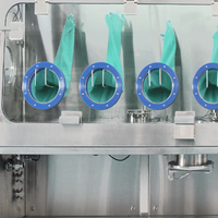 Poste de travail de traitement cellulaire à quatre ports pour gants TW-CD2200KY4, stérilisation VHP, suivi des données GMP, filtre HEPA ULPA, SUS316L, Biotech