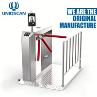 Tourniquet de sécurité pour métro UNIQSCAN avec mécanisme de commande à distance, barrière pivotante rapide pour piétons, tourniquet trépied pour salle de sport