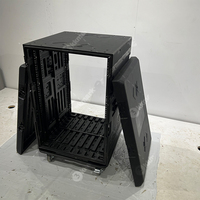 Kkmark Durable Desmontable Apilable 19 ''Racks Montaje de choque HDPE Rack de plástico Flight Case para Pro Audio Video Amplificador de iluminación