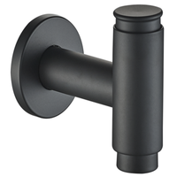 Robinet de lavabo mural en acier inoxydable 304 poli à commande par bouton-poussoir pour cuisine et salle de bain d'hôtel (OEM)