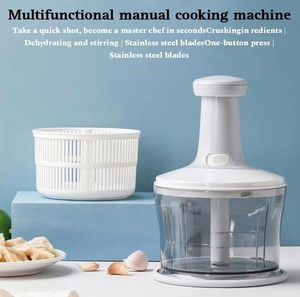 New Household Hand Blender Mixer 1.5L <b>Shredder</b> Salad Cooker Multifunction Hand Press Meat Grinder Manual Garlic Slicer - Product Image 4
