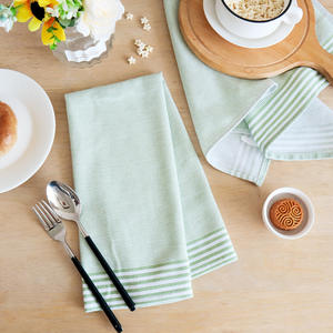 Serviettes de cuisine en coton nordique simple, rayées, rectangulaires, 100% coton, lavables en machine, pour usage domestique - Product Image 4