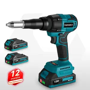 Bor elektrik tanpa kabel 20000N, paku keling Gun2.4 ~ 4.8mm, alat memasukkan bor otomatis untuk baterai Makita 18V