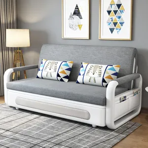 Moderno soggiorno mobili divano letto moderno tessuto pratico deposito opzionale divano pieghevole funzionale divano