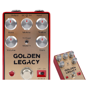 Pédale d'effet <span class=keywords><strong>guitare</strong></span> Golden Legacy Distortion 2 modes vintage moderne British Blues <span class=keywords><strong>Hard</strong></span> <span class=keywords><strong>Rock</strong></span> avec son Marshall Metal - Product Image 3