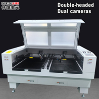 Machine de découpe laser CO2 à double tête et double caméra, machine de découpe laser de patrouille d'impression UV acrylique