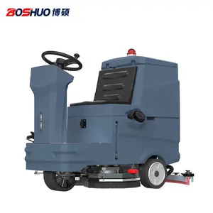 Boshuo A06 double brush lead-acid battery automatic floor cleaning driving type floor scrubber