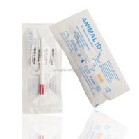Microchip para Mascotas de 2.12x12mm, ISO11784/5 FDX-B, Bioglass, Anti-movimiento, Mini Chip EM4305, Solo Lectura