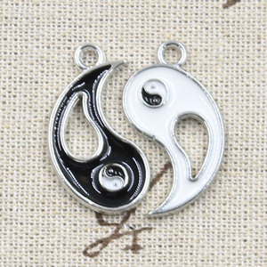 Quyến Rũ Tám Sơ Đồ Đen Trắng Âm Dương Tin Đồn 24X20Mm Mặt Dây Tự Làm Thủ Công Làm Phát Hiện Đồ Trang Sức Tây Tạng Thủ Công - Product Image 4