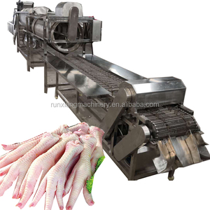 Machine à peler les pattes et les peaux de poulet de grande capacité, ligne de traitement des pattes de poulet congelées - Product Image 6