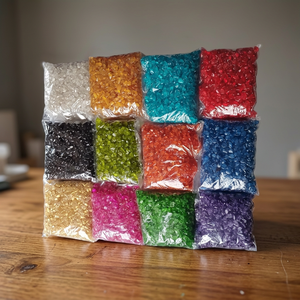 Vente en gros de gravier d'agate en cristal naturel de 5 à 12 mm, pierres précieuses non façonnées polies, style chakra, Feng Shui, décoration artisanale pour la maison, 100 pièces - Product Image 2