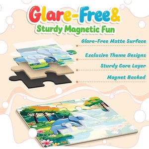 Puzzles magnétiques pour tout-petits de 3 à 5 ans, différents niveaux de difficulté, livres de puzzles magnétiques, puzzle magnétique pour enfants de 4 à 6 ans - Product Image 4