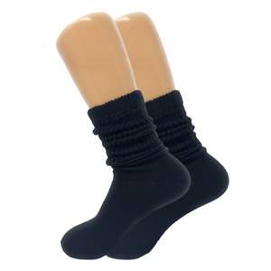 DB <b>Women's</b> Lightweight Knitted Knee High Slouch Socks With Floral Print Cotton One Size Fits <b>Shoe</b> Sizes 5-10 3 Pairs Indigo Blue - Product Image 4