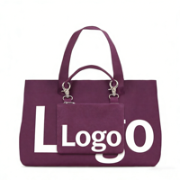 Ensemble de sacs fourre-tout tricotés tendance 2026 : Grand sac de shopping avec petit sac bandoulière amovible pour femme