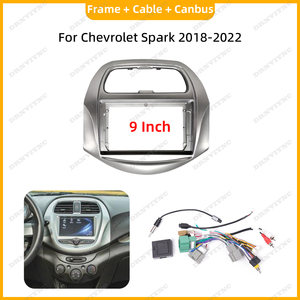 Kit Especial de Panel de <span class=keywords><strong>Radio</strong></span> Estéreo para Auto Android de 9'' con Marco de 2 Din, Cable CANBUS para Chevrolet Spark Beat - Product Image 5