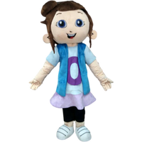 Costume de mascotte de Noël personnalisé pour adultes, personnages de dessins animés pour filles, en peluche, design personnalisé
