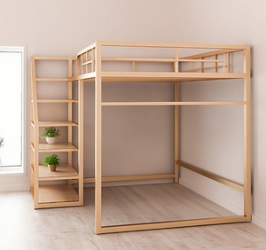 <span class=keywords><strong>Lit</strong></span> mezzanine moderne avec escalier de rangement pour appartement <span class=keywords><strong>studio</strong></span>, solution gain de place - Product Image 2