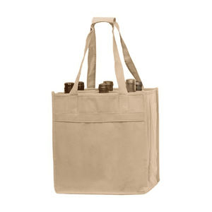 Sac de transport écologique pour 6 bouteilles de vin, imprimé en sérigraphie, en tissu non tissé, avec poignées, poche, ouverture supérieure, grande taille, promotionnel - Product Image 6