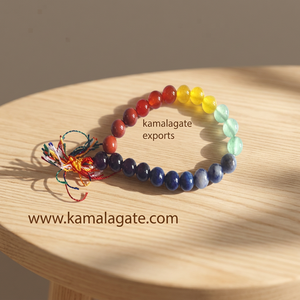 Bracelet en perles de cristal de quartz clair, forme ronde de 8 mm, avec cordon en coton blanc pour la méditation et la guérison - Product Image 6