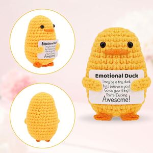 Handmade Emotional Duck Pickle Gift Cucumber Crochet Inspirational Doll with Cards Knitted Support Potato Gifts for Home <b>Decor</b> - Product Image 3