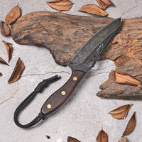 Bushcraft Couteau AUS-8 Pleine Saveur de Couteau En Plein Air avec En Cuir Gaine Camping En Plein Air Couteau avec Étui En Cuir