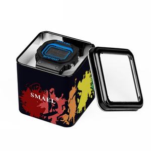 Boîte d'emballage pour montre numérique de la marque SMAEL, boîte en fer, boîte en papier, cadeau - Product Image 1