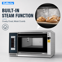 Horno de Vapor Comercial KP07A-11 de Una Bandeja, 4000W, Acero Inoxidable, Piedra para Hornear, Horno para Pizza y Pan, 5-350C